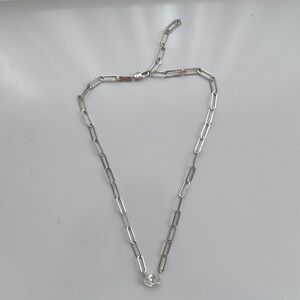 Melinda Maria Silver and Diamondette Hello Gorgeous Necklace